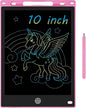10 Inch LCD Writing Tablet - Colorful Electronic Drawing Pad & Doodle Board for Kids Ages 3-8, Erasable Educational Toy, Birthday and Christmas Gift for Girls and Boys (Pink)