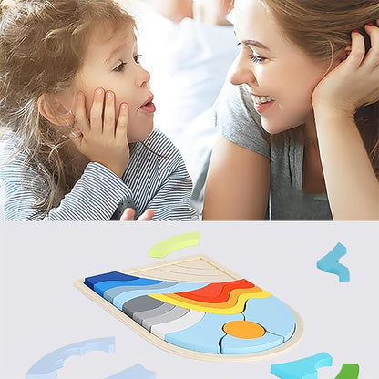 Jigsaw for Baby Boys, Wooden Puzzles for Toddlers 3-5, Boys Girls Birthday Gift for Kids Ages 4-6, Toddler Puzzles Montessori Toys for 3 Year Old, Great Gifts for 3+ Year Olds (Hills)