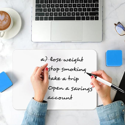 Dry Erase LapBoards, PANDRI 16 Pack Double Sided 12.5 x 9 Inch Whiteboards with 16 Erasers and 16 Markers, Dry Erase Boards for Students Classroom Teacher Supplies