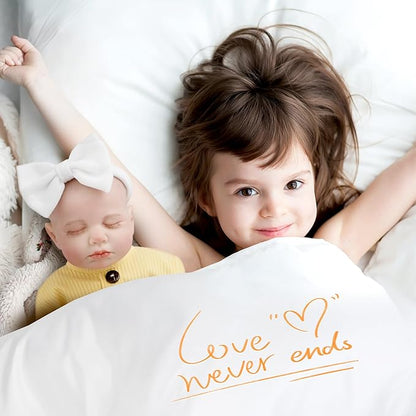 Jirachi Lifelike Reborn Baby Dolls, Real Life Vinyl Body Sleeping Baby Girl, 18 Inch Realistic Reborn Baby with Feeding Accessories for Girls Age 3+