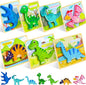 TOY Life Toddler Puzzles Ages 2-4, Wooden Puzzles for Toddlers 1-3, 7 Pcs Dinosaur Puzzle 2 Year Old, Puzzles for Kids Ages 3-5, Toddler Boy Toys 2-3, Educational Learning Toys for 3 Year Old