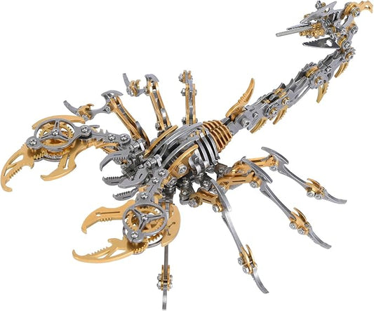 3D Metal Scorpion Puzzle - Laser-Cut DIY Challenge, Lifelike Collectible Decor for Adults & Teens, for Puzzle Enthusiasts & Nature Lovers(Gold)