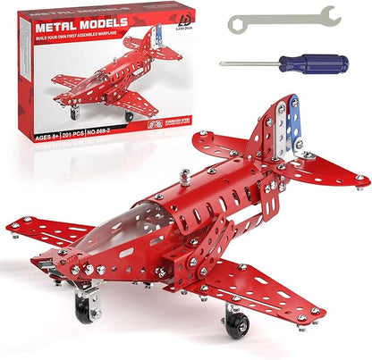 Lucky Doug STEM Building Projects Model Airplane Set - Building Toys for Kids Ages 8-12, Assembly Science Kit for Boys 7 8 9 10 11 Years Old