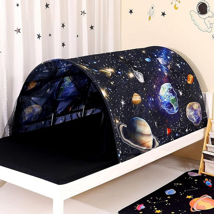 Bed Tent for Kids Lucky Castle Bed Tent Foldable Play House for Children Play Tents for Girls Boys Sleeping Canopy Playhouse