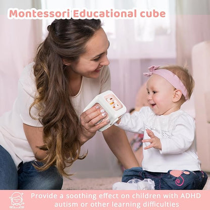 Busy Cube Toys for 1 Year Old Girl Gifts, Montessori for Baby Girl, Travel Sensory Toys for Toddlers 1-3, Learning Fine Motor Skills| 1st Birthday Girl Gifts 12 Months Stocking Stuffers