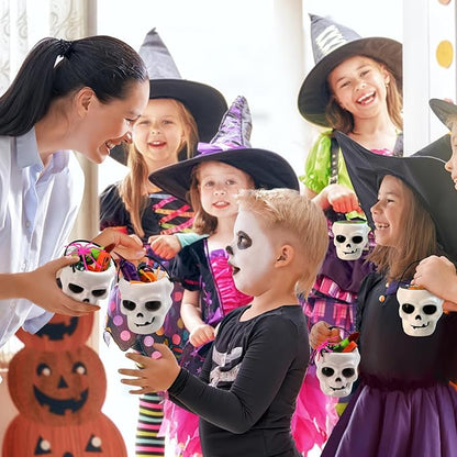 384PCS Prefilled Party Favor Bulk for Kids, 48PACK Prefilled Ghost Cauldrons With 6 Halloween Toys Inside, Goodie Bag Fillers, Prizes Gifts Miniatures for Kids, Trick or Treat