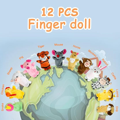 Sealive Finger Puppets for Toddlers 1-3, Baby & Toddler Finger Puppets, Soft Plush Animal Toys for Storytelling, Educational Toy Set for Boys & Girls, Great for Home, School, Parties & Travel