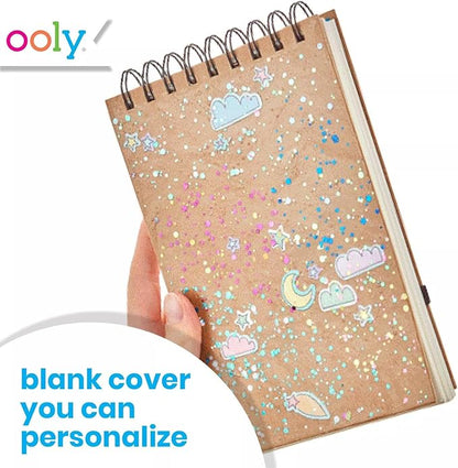 OOLY DIY Cover Large Sketchbook, 8 x 10.5 Inches White Paper Sketchbook Drawing Book for Kids, Artists Drawing Pad for Gel Pens