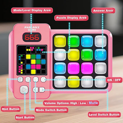 Logic Puzzle & Memory Game for Kids 3+, Tutorial Mode & LED Display – Interactive Brain Development Game for Family Fun & Gifts