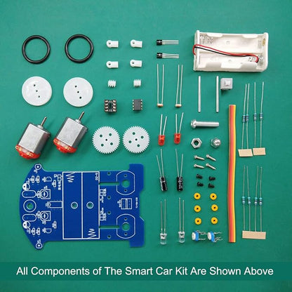 2 Pack D2-5 Smart Car Kit Soldering Project Line Following Robot for Fun Educational Electronic Learning Practicing with English Manual by VOGURTIME