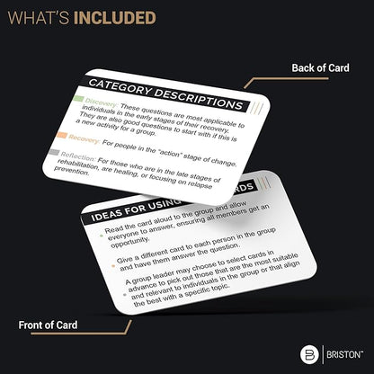 Overcome Complete – Addiction Recovery Questions Group Therapy Game 200 Cards – Counseling Conversations Icebreaker for Substance Abuse, Positive Mental Health, Sobriety, Relapse & Suicide Prevention
