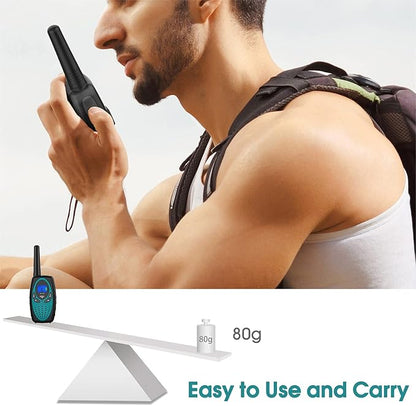 Walkie Talkies Long Range, M880 Two Way Radio for Adults with LCD Screen/Resistance Wakie-Talkies with Noise Cancelling for Men Women Outdoor Adventures Cruise Ship (Blue and YellowGreen)