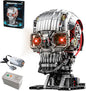 Mechanical Skull Building Block Set 3D Poseable Model with Mandibular Teeth Bite Drive can be driven by hand or motor for STEM Toys for Kids & Adults Perfect for Horror Fans & Gothic Room Decor