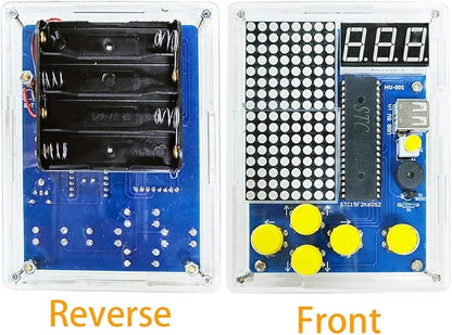 Gikfun Soldering Practice Kit with 4 Retro Games - DIY Electronics Project for STEM Learning, School, Home w/ Acrylic Case EK1987