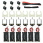EUDAX 6 Set Small DC motor Mini Electric Hobby Motors 1.5V-3V 24000RPM with 2x1.5V AA Battery Holder Case,Motor Bracket,Rocker Switch and 12Pcs 25cm Electronic wire for DIY toys