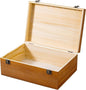 Vintage Wooden Storage Box, 12.18×8.64×4.71 Inch Small Wooden Box with Hinged Lid for DIY Art Hobby, Wood Keepsake Box Rectangular for Toys Jewelry Crafts Brown (12.18 * 8.64 * 4.71)