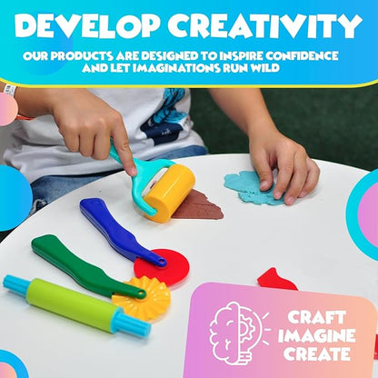 DIMROM Clay and Play Dough Tools Six Piece Set - Ages 3 & Up (18pcs)