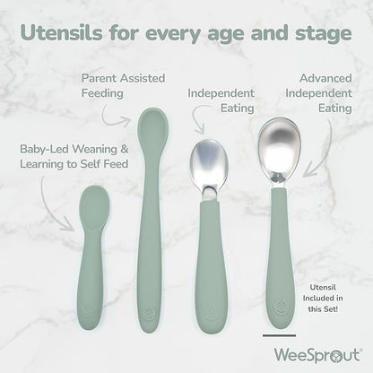 Kids Stainless Steel Utensils Set - Premium 18/8 Grade Silverware Kit - 2 Spoons, 2 Forks, and 2 Knives for Ages 4-7 - Silicone Easy-Grip Handles - Children Flatware Cutlery (Matte - Pink, Off White)