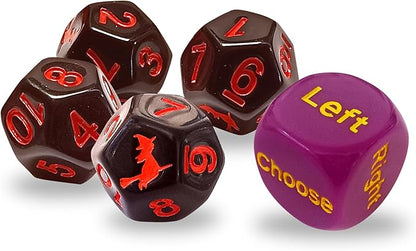 Ditch the Witch Dice Game for Ages 8+ – Fast-Paced Family Games with Custom 6 Sided Dice, Witch Counter, and Directional Play – Halloween Fun for 2-4 Players, Perfect for Gifting or Family Game Night