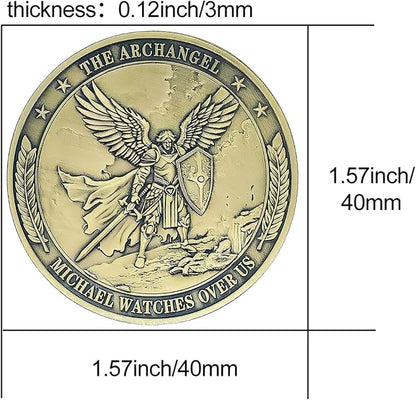 Archangel Saint Michael Challenge Coin Religious Coins Christian Collectors Coin (Pack of 6)