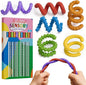 Flexible Sensory Fidget Sticks for Kids,12PCS Sensory Fidget Toys for Stress Anxiety Autistic ADHD,Calm Down Travel Airplane Essentials Toys,Stuffers Gifts for Teens Boys Girls