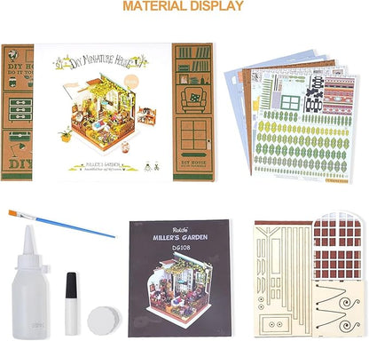 Rolife 1:20 Miniature House Kits-Tiny House Kit-DIY Miniature Dollhouse Kits for Adults-Model Building Craft Kits-Hobbies Gifts for Women and Men