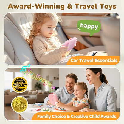 JoyCat Talking Flash Cards for Toddlers 3-5, 314 Words with Durable Thick Cards & Clear Audio, Easy to Slide in and Out, Speech Therapy Toys, Birthday Gifts for Boys Girls