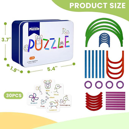 Sticks and Rings Builder, Stem Kids Toys for Preschool Kindergarten, Creative Learning Building Educational Resources, Fun Construction Puzzle Sticks Building Toys for Boys and Girls Ages 3-8, Gift