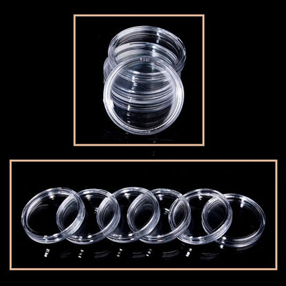 240 Pcs 30mm Coin Capsules Holder with Foam Gasket and Plastic Storage Organizer Box, 5 Sizes (17/20/25/27/30mm) Coins Collector Case Protector for Coin Collection Supplies