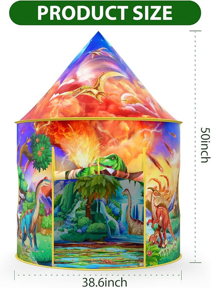 Wilwolfer Dinosaur Tent for Kids: Dinosaur Toys for Kids-Outdoor Toys for Toddlers-Great Gift for Boys and Girls