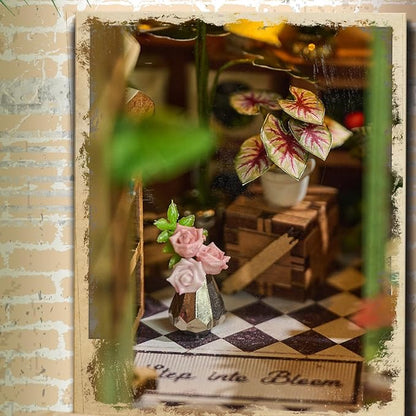 Book Nook Kit，DIY Miniature Dollhouse Kit for Adults and Teens，3D Wooden Tiny House for Family and Friends，Bookshelf Decor in Halloween/Christmas (DH-HYXZ-White)