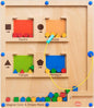 LiKee Strong Magnetic Maze, Montessori Toys for 1 2 3 Years Old Boy Girl, Wodden Puzzle Develop Fine Motor Skills, Kids Travel Airplane Activity, 1-5 Preschool Learning Shape & Color