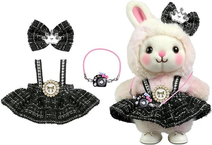Clothes for 17cm Doll,Outfit for Doll,Dress and Hairpin Set for Dolls Dress Up,Accessories for 17cm Dolls (Style-A)