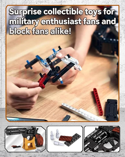 1:1 Revolver Building Blocks Sets - 300 PCS Model Collection Toy Building Bricks Set Shootable - Simulation Militarily Toy Lovers for Kids and Adults Gift
