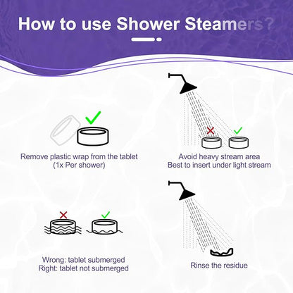 Shower Steamers Aromatherapy Birthday Day Gifts 8 Pcs Lavender - Shower Bombs with Essential Oils Bath Bombs Birthday Gifts for Women