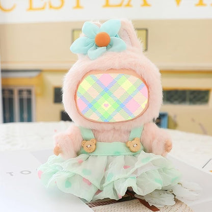 Clothes for Dolls Accessories (No Doll), Kawaii Skirt Outfit Set 2 Pieces for 15cm 17cm Doll Suit, Stylish Dress Up Flower Doll Clothing Set Replacement Green