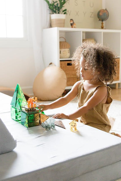 MAGNA-TILES Jungle Animals 25-Piece Magnetic Construction Set, The ORIGINAL Magnetic Building Brand