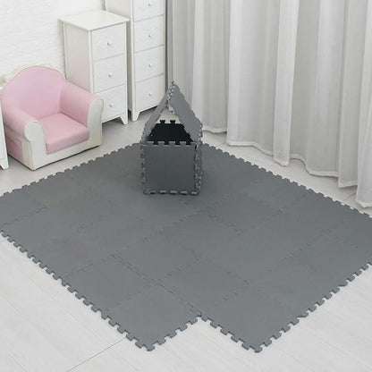 MQIAOHAM® 18 Pieces Puzzle Play Mats, Soft Baby Play Mat, Kids Interlocking Foam Floor Tiles, Toddlers Carpet Playmats G301018-112