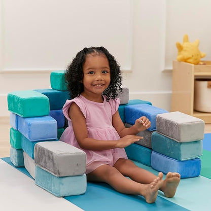 ECR4Kids SoftZone Stack-A-Brick, Foam Blocks, Contemporary, 24-Piece
