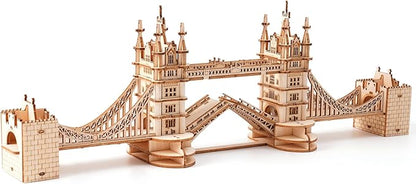 Rowood 3D Puzzles for Adults,DIY Wooden Model Kits for Adults to Build,Birthday London Tower Bridge