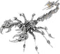 3D Metal Scorpion Puzzle - Laser-Cut DIY Challenge, Lifelike Collectible Decor for Adults & Teens, for Puzzle Enthusiasts & Nature Lovers(Steel Color)
