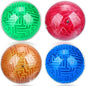 Sumind 4 Pcs 3D Puzzle Maze Ball Magic Brain Teasers Games Memory Sequential Gravity Maze Cube Ball Sphere Educational Puzzle Toys for Adult Hard Challenges(Blue, Green, Rose Red, Gold)