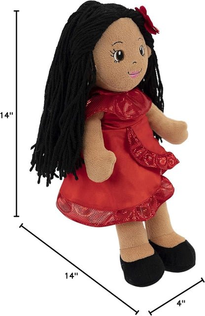 Playtime by Eimmie 14" Soft Baby Doll for Girls (Julie) - Plush Rag Doll for Toddlers & Infants, Washable Stuffed Toy with Sensory Fabric Body - Great for Baby Showers, Birthdays & Special Occasions