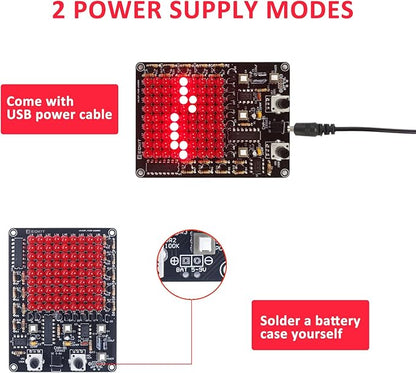 Soldering Learning Kit, ICSTATION LED Soldering Practice Kit With Knob Control LED Light Kit Soldering Project for Back to School Students STEM Teaching and Learning Education