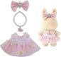 Pink 17cm Doll Clothes Set 3-Piece Doll Dress Set with Necklace and Bow Decor Accessories Clothes Only