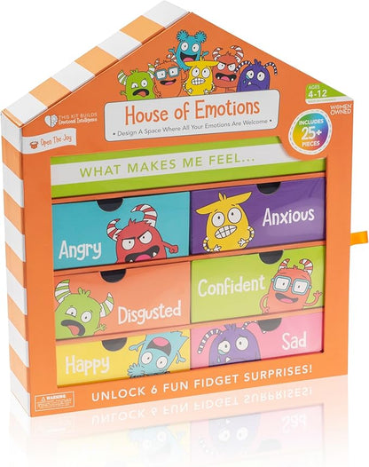 Open The Joy House of Emotions - DIY Emotional Playhouse Kit for Kids Ages 4-12, Social Emotional Learning (SEL) Activities, Creative Crafting for Emotional Intelligence and Mindfulness