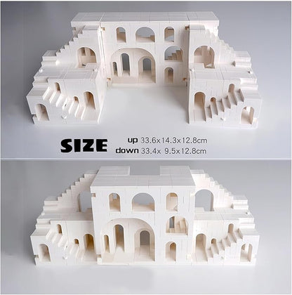 White Disguises Castle Building Block，Architecture Building Blocks（980PCS Gifts for Adults and Kids