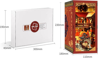 Book Nook Kit - DIY Miniature Dolls House Kit with Furniture and LED Light, 3D Puzzle Wooden Art Bookends, Model Kits for for Adults and Teens (Dream Back to The Tang Dynasty)