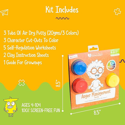 Open The Joy Anger Management Play Kit - Empowering Children to Understand and Manage Anger Through Play and Therapeutic Techniques - Ages 4-6+