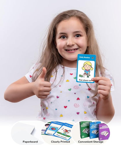 CHEFAN 110 PCS Autism Communication Cards for Speech Delay, Special Needs Visual Aid Language Learning Cue Cards Special Ed Feelings Emotions Flash Cards for Autism Communication